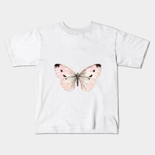 Butterfly flutter - soft peach Kids T-Shirt